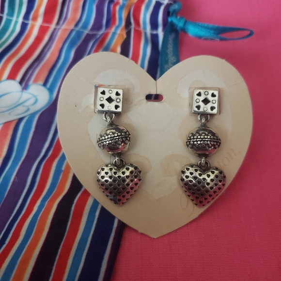 Brighton Vintage Heart ❤ Earrings 3 tier - Picture 3 of 13
